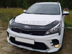 Дефлектор капота, длинный, с вырезом под эмблему