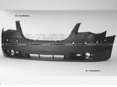 Бампер передний (грунтованный) без отв. под омыватели, с отв. под накладку