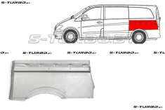 Крыло заднее (левое) над колесом (версия с сдвижной дверью) короткая база, до стекла, заводской штамп