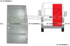 Дверь задняя (правая) распашная, наружная часть, до крыши (без выреза под стекло) низкая база, заводской штамп