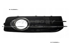 Решетка в бампер (правая) c отв. под противотуманку, с хромом, для версии s-line