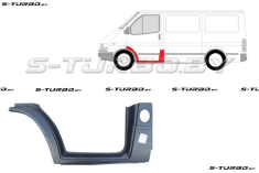 Арка передняя, задняя часть, под дверь (левая) + порог + 1/3 стойки, заводской штамп