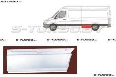 Крыло заднее (левое) передняя часть (до колеса) без отв. под молдинг, длинная / maxi длинная база, заводской штамп