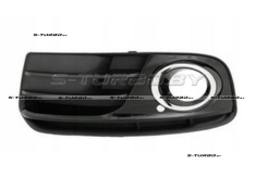 Решетка в бампер (левая) с отв. под противотуманку, с хромом