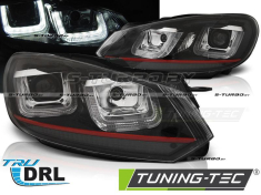 Передние фары U-TYPE BLACK RED LINE DRL