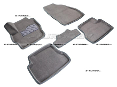 Коврики 3D модельные ворсовые в салон, серые