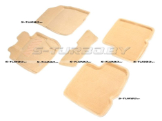 Коврики 3D модельные ворсовые в салон, бежевые (акпп)
