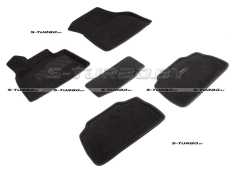 Коврики 3D модельные ворсовые в салон, черные