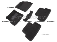 Коврики 3D модельные ворсовые в салон, черные
