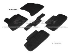 Коврики 3D модельные ворсовые в салон, черные (c 2020)