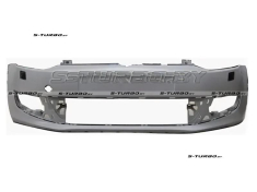 Бампер передний (грунтованный) с отв. под омыватели, без отв. под парктроники, euro-type