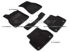Коврики 3D модельные ворсовые в салон, черные