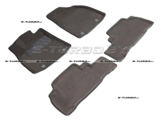 Коврики 3D модельные ворсовые в салон, серые