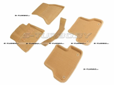 Коврики 3D модельные ворсовые в салон, бежевые