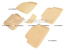 Коврики 3D модельные ворсовые в салон, бежевые