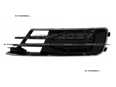 Решетка в бампер (левая) без отв. под противотуманку, с хромом