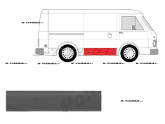 Дверь боковая сдвижная (правая) нижняя наружная часть, заводской штамп