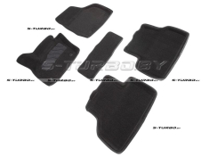 Коврики 3D модельные ворсовые в салон, черные