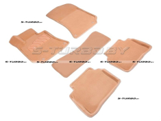 Коврики 3D модельные ворсовые в салон, бежевые