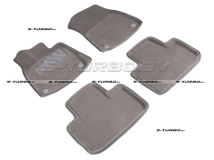 Коврики 3D модельные ворсовые в салон, серые (кроме гибрида)