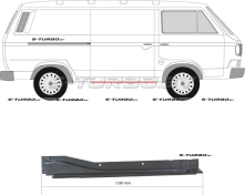 Порог (правый) под боковой сдвижной двери, 133 см длина, заводской штамп