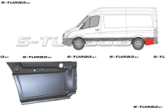 Крыло заднее (левое) задняя часть (за колесом) средняя база, заводской штамп