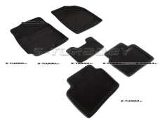 Коврики 3D модельные ворсовые в салон, черные