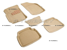 Коврики 3D модельные ворсовые в салон, бежевые