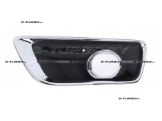 Решетка в бампер (левая) с отв. под противотуманку, с хромом