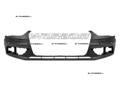 Бампер передний (грунтованный) с отв. под парктроники, с отв. под омыватели