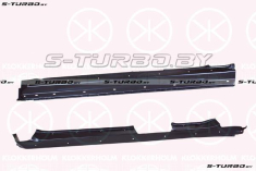 Порог (левый) euro-type, версия под накладку порога, полный профиль, заводской штамп