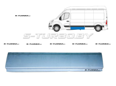 Панель боковая (левая) за водительской дверью, средняя / длинная / maxi длинная база, 31 см высота, заводской штамп