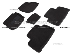 Коврики 3D модельные ворсовые в салон, черные