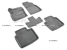 Коврики 3D модельные ворсовые в салон, серые