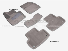 Коврики 3D модельные ворсовые в салон, серые