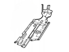 Защита днища задняя (пластик) левая часть, 2016-2017