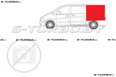 Крыло заднее (левое) над колесом (версия с сдвижной дверью) длинная база, до крыши (без выреза под стекло) заводской штамп
