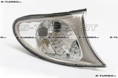 Указатель поворота (правый) белый, хром ободок