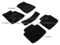 Коврики 3D модельные ворсовые в салон, черные