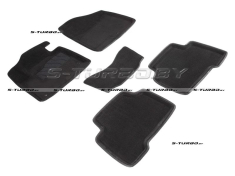 Коврики 3D модельные ворсовые в салон, черные