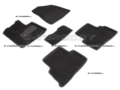 Коврики 3D модельные ворсовые в салон, черные