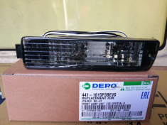 Указатель поворота в широкий бампер (левый+правый) кристалл black (тюнинг), белый