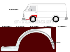Арка передняя, задняя часть, под дверь (левая) + порог, заводской штамп