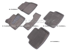 Коврики 3D модельные ворсовые в салон, серые