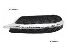 Решетка в бампер (левая) с отв. под фару дневного света, с хром. накладкой