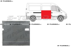 Дверь боковая сдвижная (правая) наружная часть, до стекла, заводской штамп