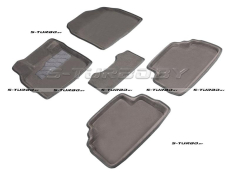 Коврики 3D модельные ворсовые в салон, серые