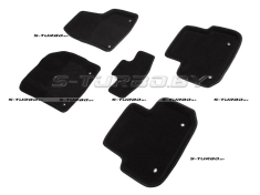 Коврики 3D модельные ворсовые в салон, черные