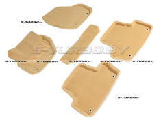 Коврики 3D модельные ворсовые в салон, бежевые