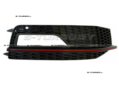 Решетка в бампер (правая) с отв. под противотуманку, с красным молдингом, для версии s-line